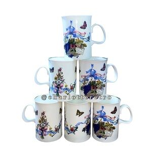 (6) vtg Gucci • Fine Bone China Tea Cups
